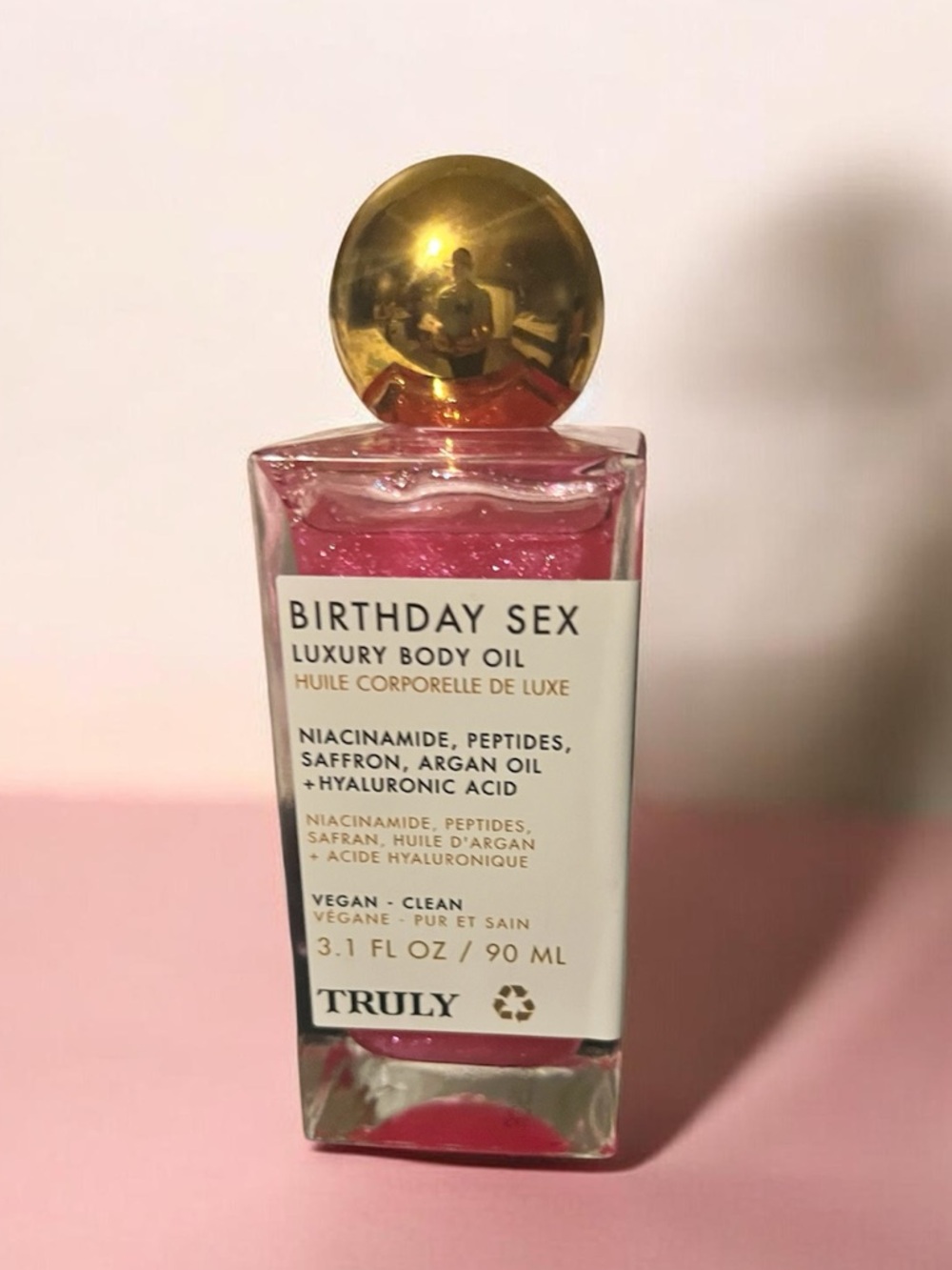 TRULY Birthday Sex Luxury Body Oil - Pink with Gold Cap BNWOB
